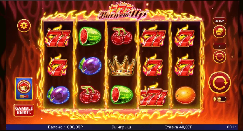 777 Burn 'Em Up Schermafbeelding