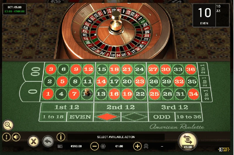 American Roulette Schermafbeelding