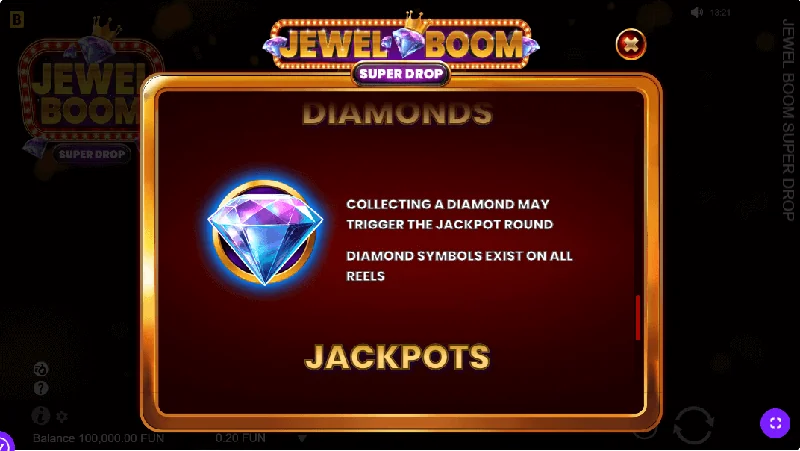Jewel Boom Super Drop Schermafbeelding