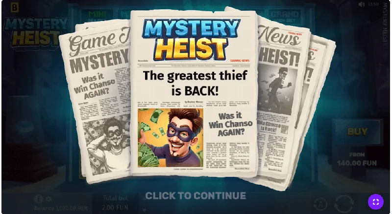 Mystery Heist Schermafbeelding
