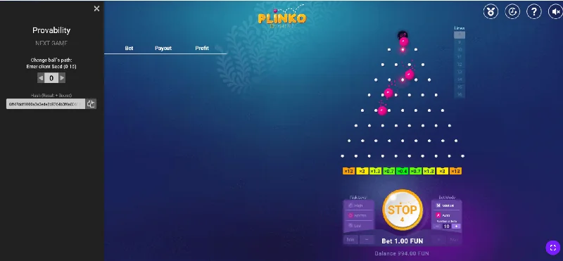 Plinko Schermafbeelding