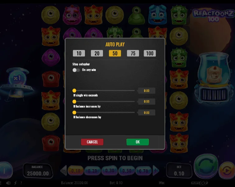 Reactoonz 100 Schermafbeelding