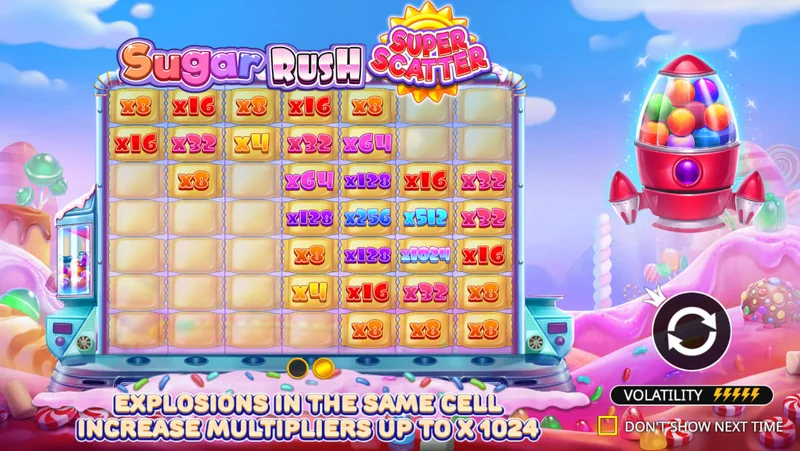 Sugar Rush Super Scatter Schermafbeelding