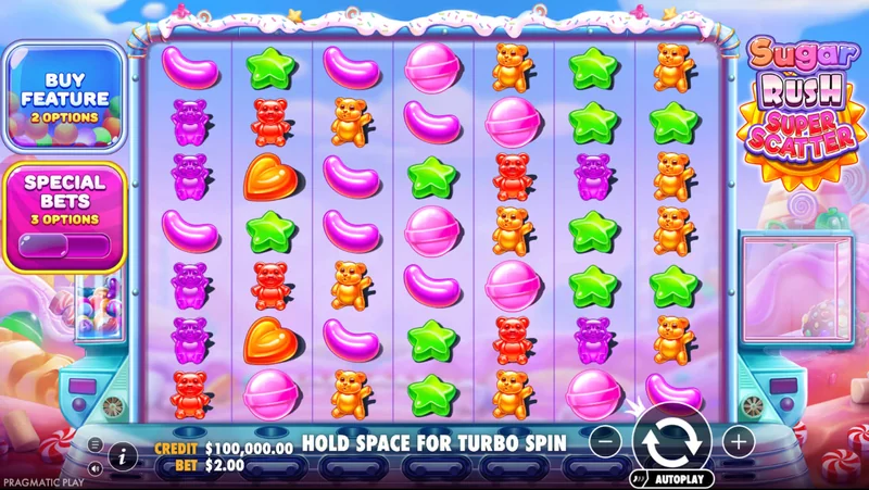 Sugar Rush Super Scatter Schermafbeelding