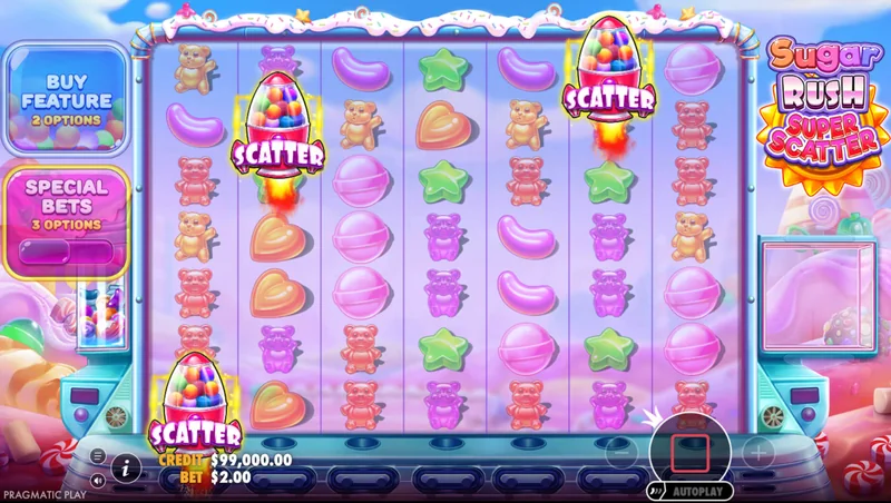 Sugar Rush Super Scatter Schermafbeelding