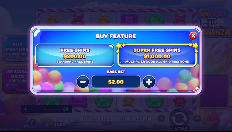 Sweet Rush Bonanza Schermafbeelding