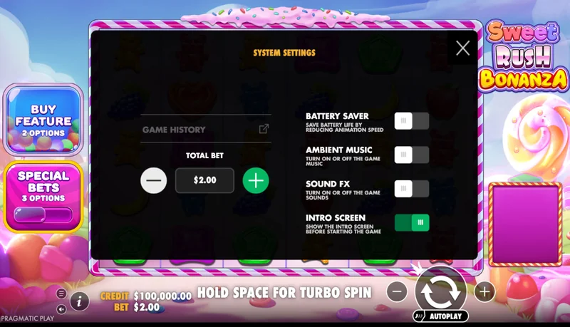 Sweet Rush Bonanza Schermafbeelding