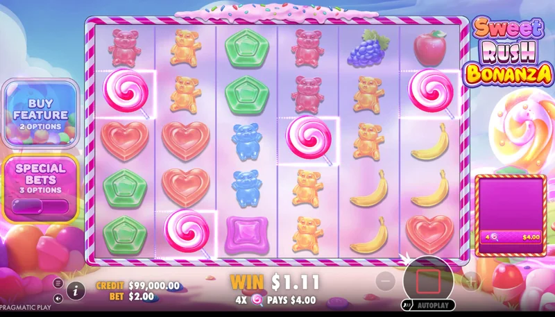 Sweet Rush Bonanza Schermafbeelding