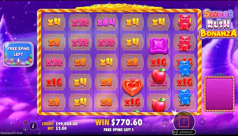 Sweet Rush Bonanza Schermafbeelding
