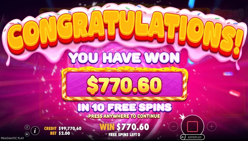 Sweet Rush Bonanza Schermafbeelding