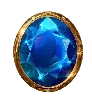 Olympian Legends Blauw Ovaal Edelsteen Symbool