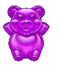 Sugar Rush 1000 Paarse Gummy Beer Symbool